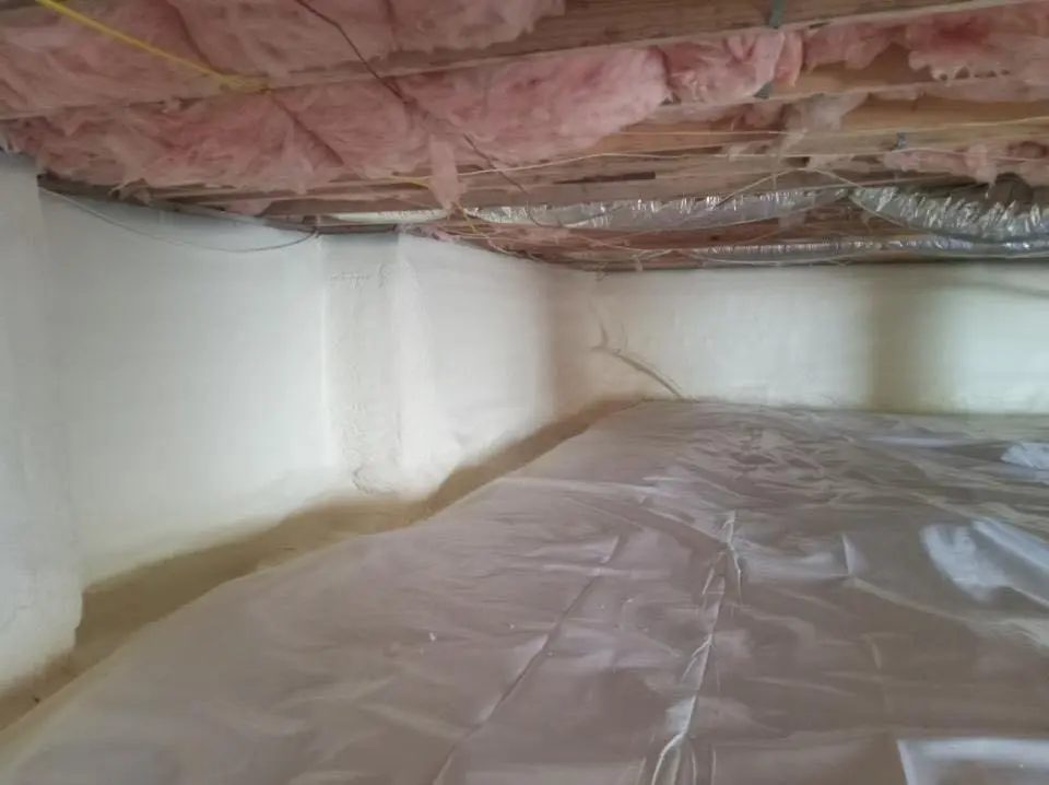 Crawl space encapsulation with closed-cell spray foam for Roof Waterproofing in Wayland